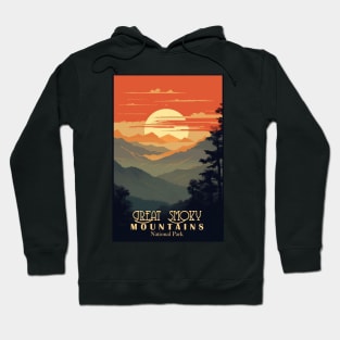 Great Smoky Mountains national park vintage travel poster Hoodie